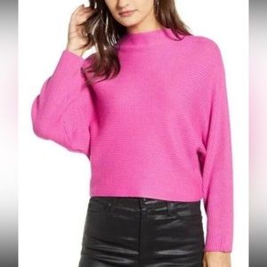 Leith Pink Knit Sweater Barbie Pink